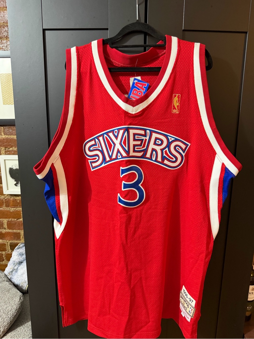 NBA Red Philadelphia Sixers #3 Basketball Jersey